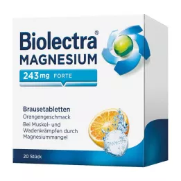 BIOLECTRA Μαγνήσιο 243 mg forte αναβράζοντα δισκία Orange, 20 τεμ
