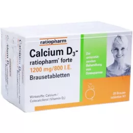 CALCIUM Αναβράζοντα δισκία D3-ratiopharm forte, 40 τεμ