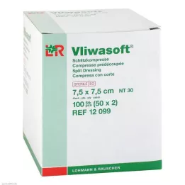 VLIWASOFT Κομπρέσες με σχισμή 7,5x7,5 cm αποστειρωμένη 4λ., 50Χ2 τεμ