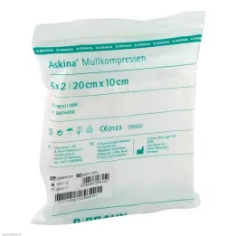 ASKINA Γάζες κομπρέσες 10x20 cm αποστειρωμένες, 5X2 τεμ