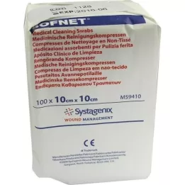 SOFNET Κομπρέσες Stoma 10x10 cm μη αποστειρωμένες, 100 τεμάχια
