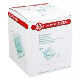 MULLKOMPRESSEN 10x10 cm αποστειρωμένο 12πλάσιο, 40X2 τεμ