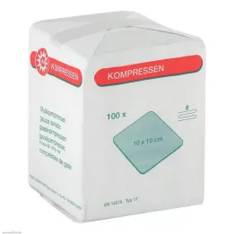 MULLKOMPRESSEN 10x10 cm μη αποστειρωμένο 8-στρωμα, 100 τμχ