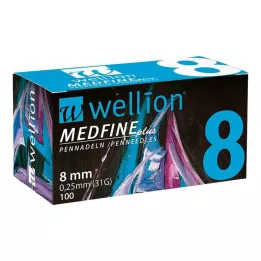 WELLION MEDFINE συν βελόνες στυλό 8 mm, 100 τεμ