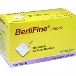 BERLIFINE μικροκάνουλες 0,25x5 mm, 100 τεμάχια