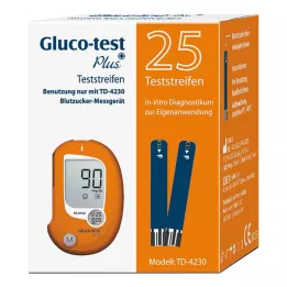 GLUCO TEST Ταινίες μέτρησης γλυκόζης αίματος Plus, 25 τεμ