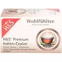 H&amp;S Μαύρο τσάι υψηλής ποιότητας India-Ceylon σακούλα φίλτρου, 20X1,8 g