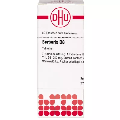 BERBERIS D 8 ταμπλέτες, 80 τεμ BERBERIS D 8 ταμπλέτες, 80 τεμ