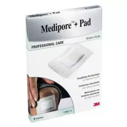 MEDIPORE+Pad 3M 10x15cm 3569NP σοβάς, 5 τεμ