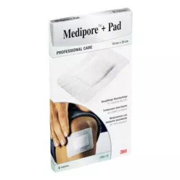 MEDIPORE+Pad 3M 10x20cm 3570NP σοβάς, 5 τεμ