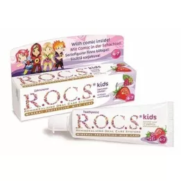 ROCS Παιδική οδοντόκρεμα βατόμουρο + φράουλα, 45 γρ