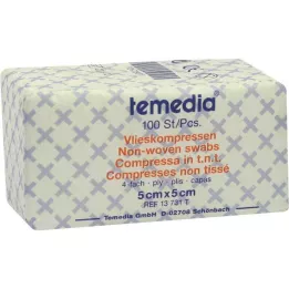 VLIESKOMPRESSEN 5x5 cm μη αποστειρωμένο 4-στρο, 100 τεμ