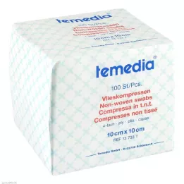 VLIESKOMPRESSEN 10x10 cm μη αποστειρωμένο 4-στρωμα, 100 τμχ