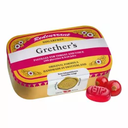 GRETHERS Παστίλιες φραγκοστάφυλο+Βιταμίνη C χωρίς ζάχαρη, 110 γρ