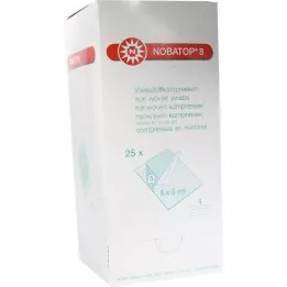 NOBATOP 8 κομπρέσες 5x5 εκ. αποστειρωμένες, 25Χ5 τεμάχια