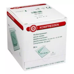 MULLKOMPRESSEN 10x10 cm αποστειρωμένο 8πλάσιο, 50X2 τεμ