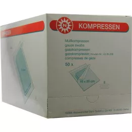 MULLKOMPRESSEN 10x20 cm αποστειρωμένο 8πλάσιο, 50X2 τεμ