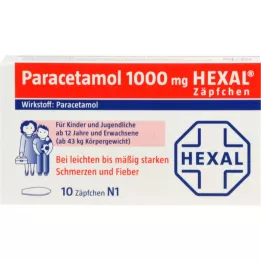 PARACETAMOL 1.000 mg HEXAL υπόθετα, 10 τεμ