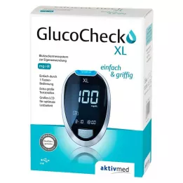 GLUCOCHECK XL Σετ μετρητή γλυκόζης αίματος mg/dl, 1 τεμ