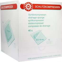 SCHLITZKOMPRESSEN 10x10 cm αποστειρωμένο 12πλάσιο, 40X2 τεμ