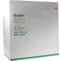 GAZIN Γάζα συμπ. 10x20 cm αποστειρωμένη 12 στρώσεων εξαιρετικά μεγάλη, 20Χ5 τεμ