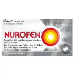 NUROFEN Ibuprofen 400 mg επικαλυμμένα δισκία, 24 τεμ