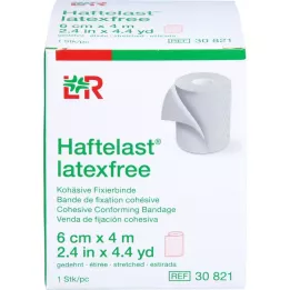 HAFTELAST Επίδεσμος στερέωσης, συνεκτικός, χωρίς λάτεξ, 6 cm x 4 m, κρέμα, 1 τεμάχιο