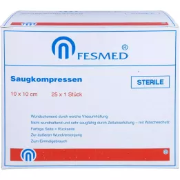 SAUGKOMPRESSEN αποστειρωμένο 10x10 cm, 25X1 τεμ
