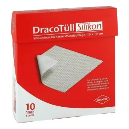 Dracotull Sil. 10x10 cm επίθεμα ελέγχου πληγών ανθεκτικό στη σιλικόνη, 10 τμχ