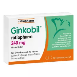 GINKOBIL-ratiopharm 240 mg επικαλυμμένα με λεπτό υμένιο δισκία, 30 τεμ