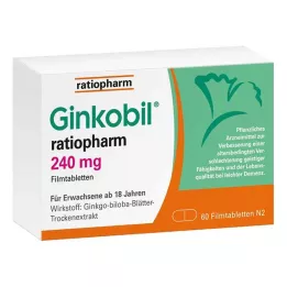 GINKOBIL-ratiopharm 240 mg επικαλυμμένα με λεπτό υμένιο δισκία, 60 τεμ