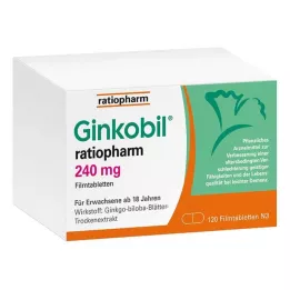 GINKOBIL-ratiopharm 240 mg επικαλυμμένα με λεπτό υμένιο δισκία, 120 τεμ
