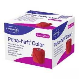 PEHA-HAFT Έγχρωμη ταινία στερέωσης χωρίς λάτεξ 6 cm x 20 m κόκκινο, 1 τεμάχιο