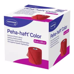 PEHA-HAFT Έγχρωμη ταινία στερέωσης χωρίς λατέξ 8 cm x 20 m κόκκινο, 1 τεμάχιο