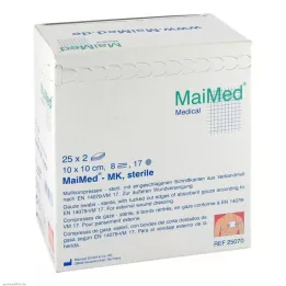 MULLKOMPRESSEN 10x10 cm αποστειρωμένο 8 δρόμων, 25X2 τεμ
