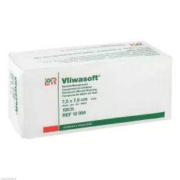 VLIWASOFT Μη υφασμένες κομπρέσες 7,5x7,5 εκ. μη αποστειρωμένες 6λ., 100 τεμ