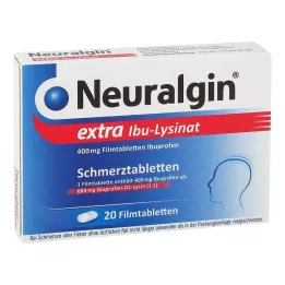 NEURALGIN επιπλέον επικαλυμμένα με λεπτό υμένιο δισκία Ibu-Lysinat, 20 τεμ