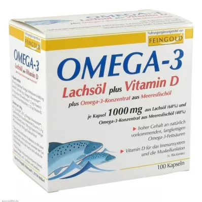 OMEGA-3 LACHSÖL plus Vit.D plus Omega-3 Conc., 100 τεμ OMEGA-3 LACHSÖL plus Vit.D plus Omega-3 Conc., 100 τεμ