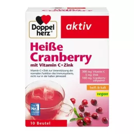 DOPPELHERZ ζεστό cranberry με βιταμίνη C και κόκκους ψευδάργυρου, 10 τεμ