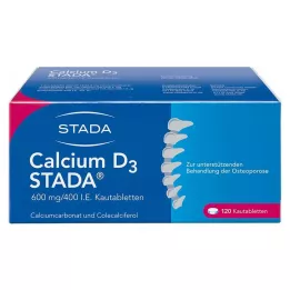 CALCIUM D3 STADA 600 mg/400 I.E μασώμενα δισκία, 120 τεμ