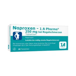 NAPROXEN-1A Pharma 250 mg για τον πόνο περιόδου, 20 τεμ