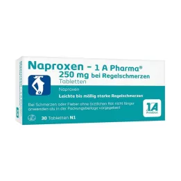 NAPROXEN-1A Pharma 250 mg b. Δισκίο ψυχικού πόνου, 30 τεμ