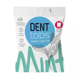 DENTTABS Ταμπλέτες οδοντόκρεμας στέβια-μέντα με φθόριο, 125 τεμ