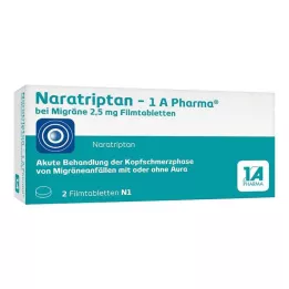 NARATRIPTAN-1A Pharma for Migraine 2,5 mg επικαλυμμένα με λεπτό υμένιο δισκία, 2 τεμ