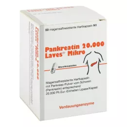 PANKREATIN 20.000 Laves Micro γαστροανθεκτικές σκληρές κάψουλες, 50 τεμ