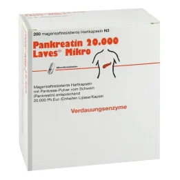Pancreatin 20000 Laves μικρο-γαστροανθεκτικές κάψουλες, 200 τμχ