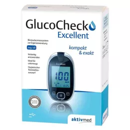 GLUCOCHECK Εξαιρετικό σετ μετρητή γλυκόζης αίματος mg/dl, 1 τεμ