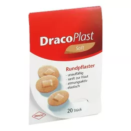DRACOPLAST Μαλακός σοβάς 2,2 cm στρογγυλός φιλικός προς το δέρμα, 20 τεμ