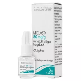 MICLAST 80 mg/g φαρμακευτικό βερνίκι νυχιών, 3 ml