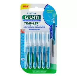 GUM TRAV-LER 1,6mm έλατο μπλε Interdental+6 καπάκια, 6 τεμ